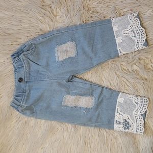 Baby Jeans with Lace detail
